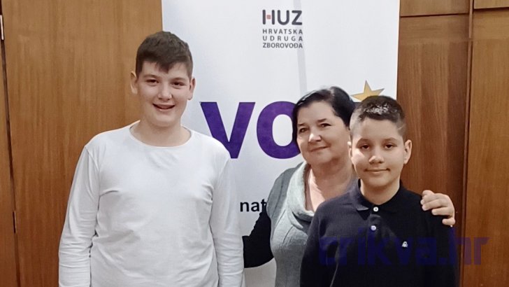 Mateo Košta, Ivan Prica i voditeljica Glazbene škole Ljerka Hegedušić
